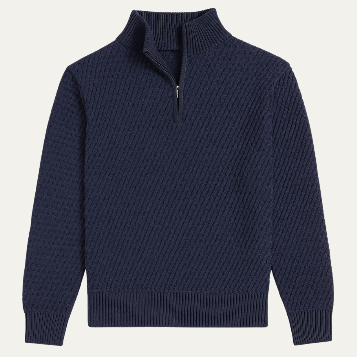 Men’s Luxury Quarter Zip Knit Sweater – Refined Modern Layer