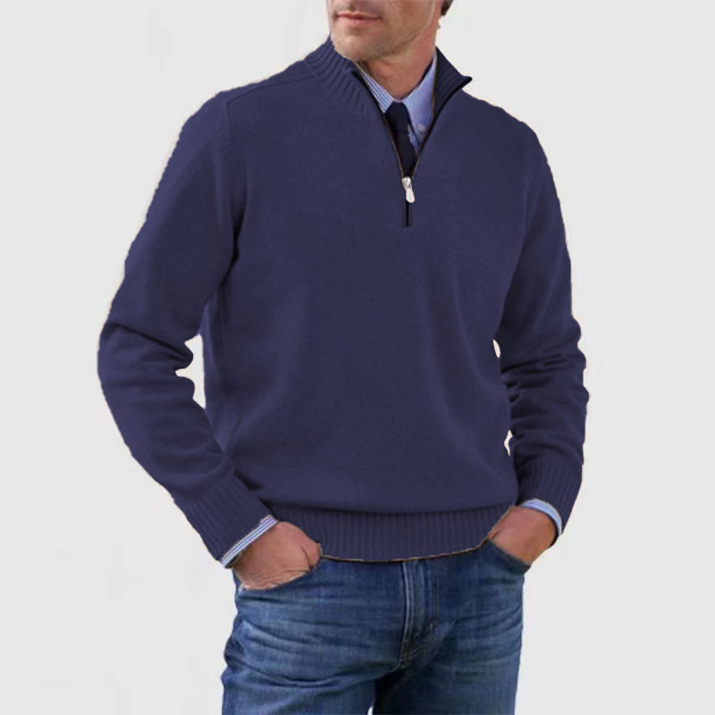 Men’s Half-Zip Sweater | Structured Fit with Clean Finish