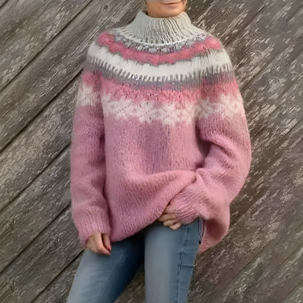 Women’s Fair Isle Sweater | Relaxed Fit with Seasonal Pattern