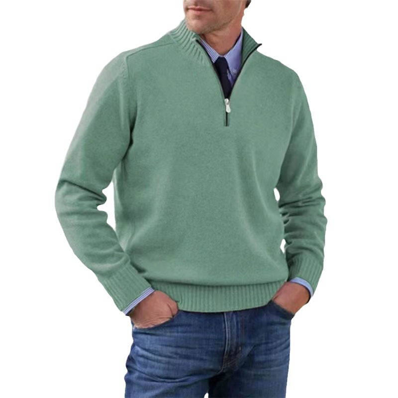 Men’s Half-Zip Sweater | Structured Fit with Clean Finish