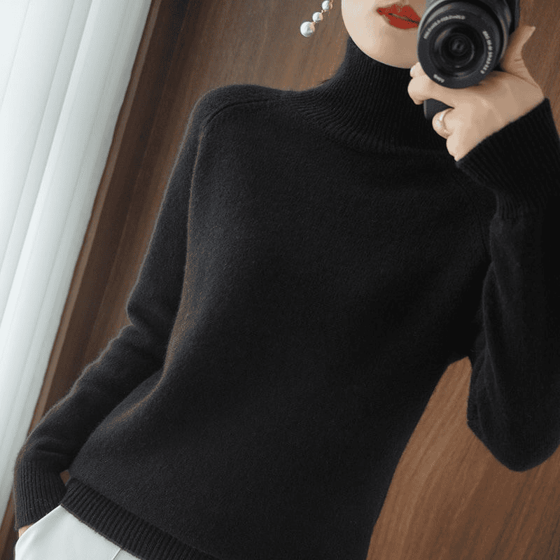 Women’s Roll-Neck Sweater | Relaxed Fit with Classic Design
