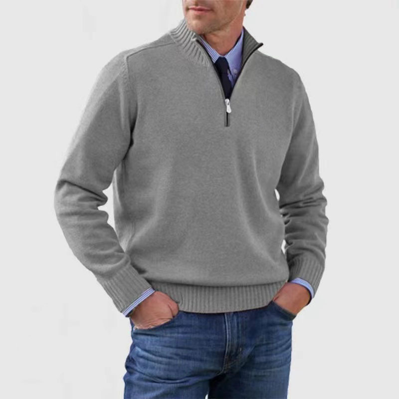 Men’s Half-Zip Sweater | Structured Fit with Clean Finish