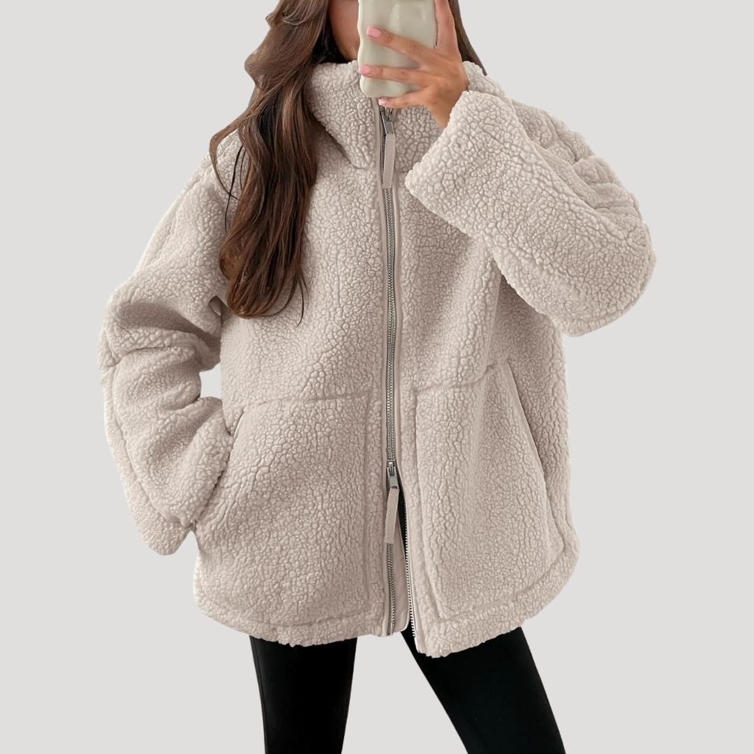 Women’s Zip Jacket | Relaxed Fit with Textured Design