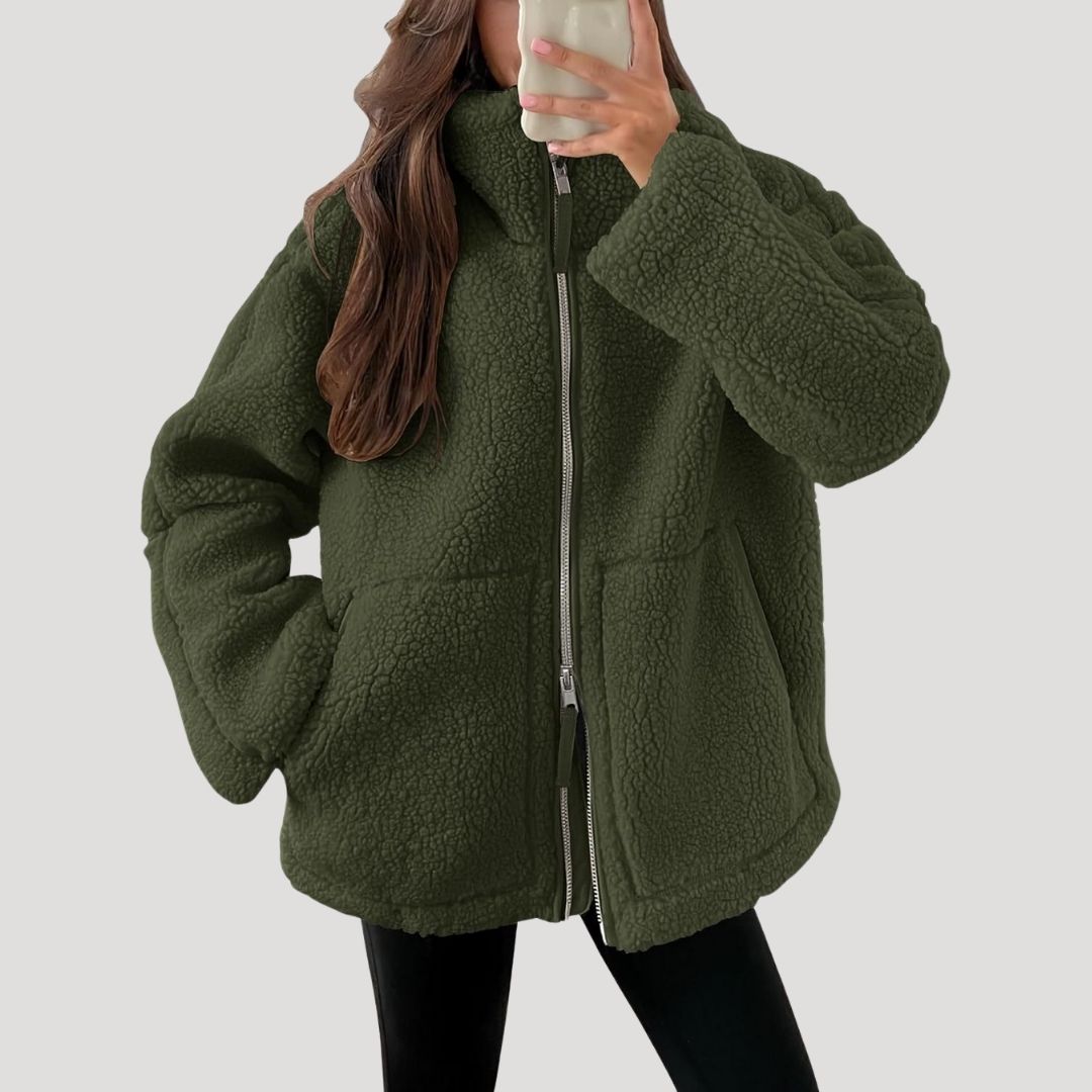 Women’s Zip Jacket | Relaxed Fit with Textured Design