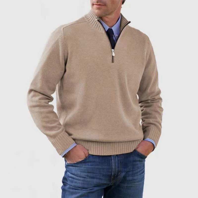 Men’s Half-Zip Sweater | Structured Fit with Clean Finish