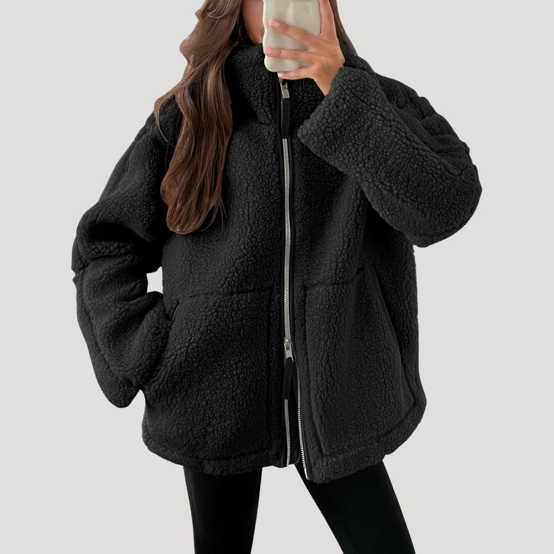 Women’s Zip Jacket | Relaxed Fit with Textured Design