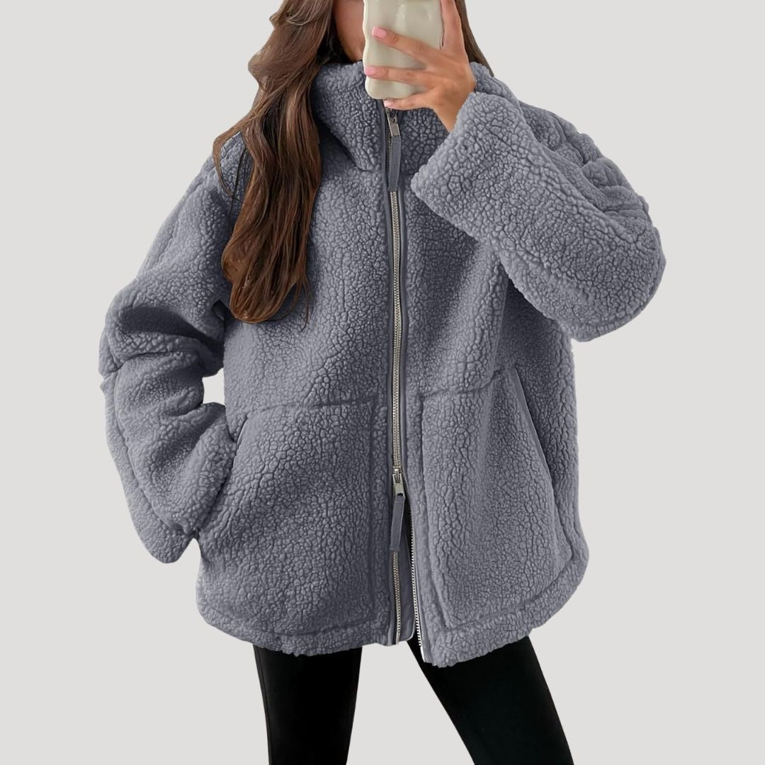 Women’s Zip Jacket | Relaxed Fit with Textured Design