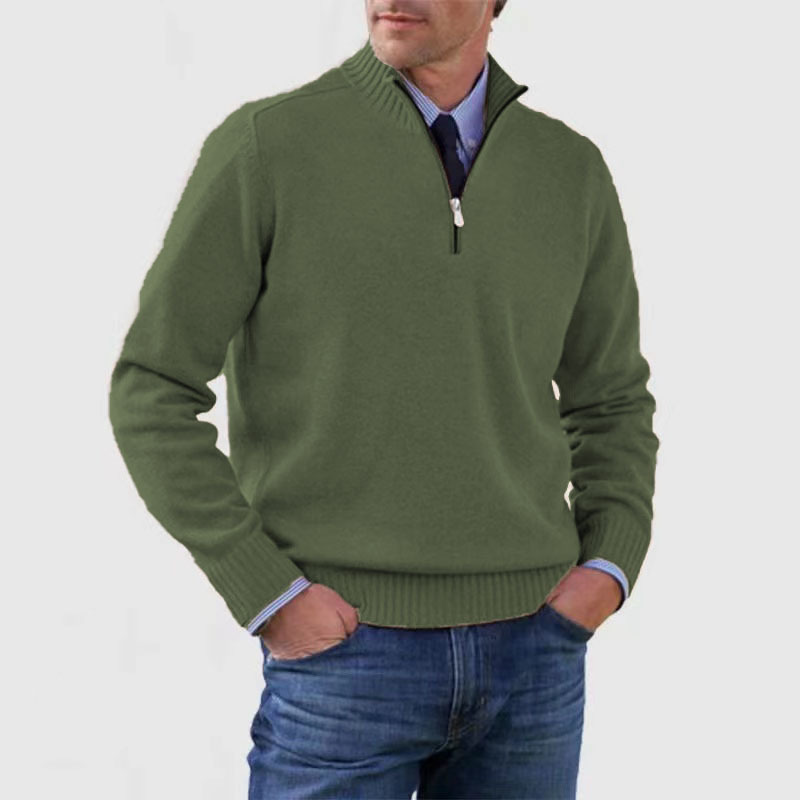 Men’s Half-Zip Sweater | Structured Fit with Clean Finish
