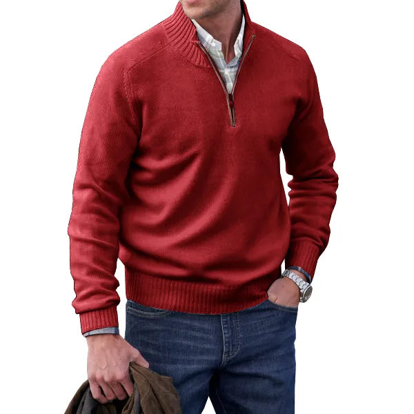 Men’s Half-Zip Knit Sweater | Modern Everyday Style