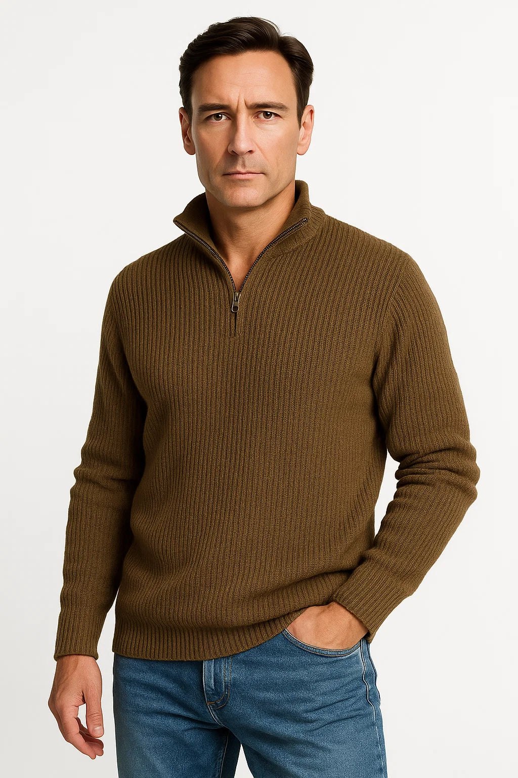 Men’s Half-Zip Sweater | Timeless Design with Clean Finish
