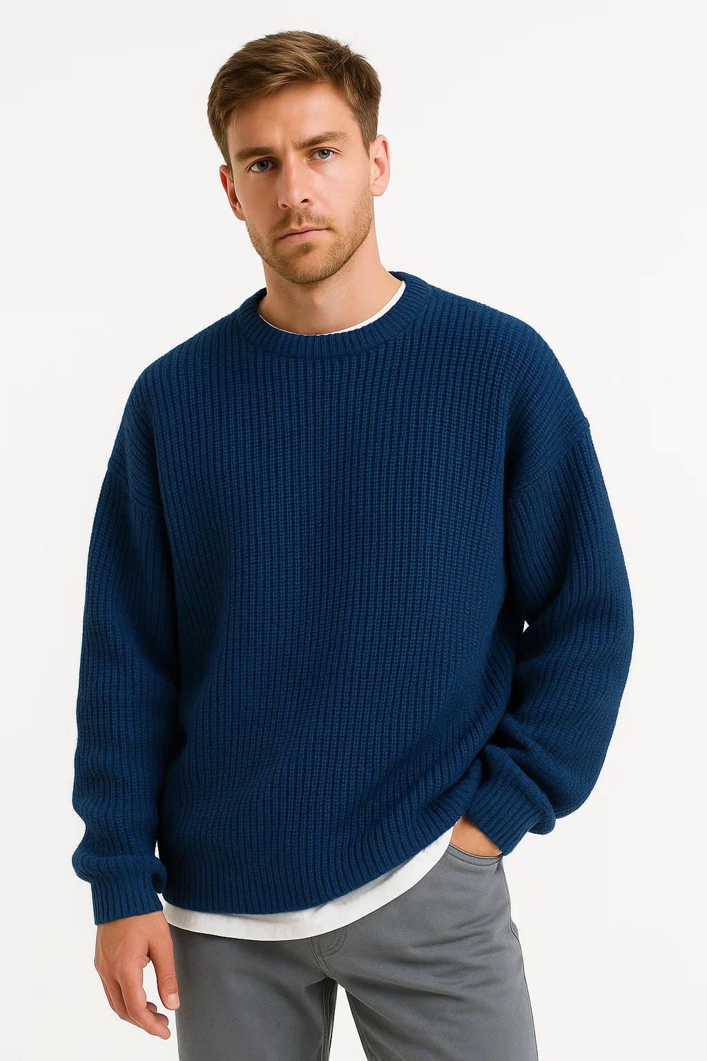 Men’s Sweater | Oversized Fit with Textured Design