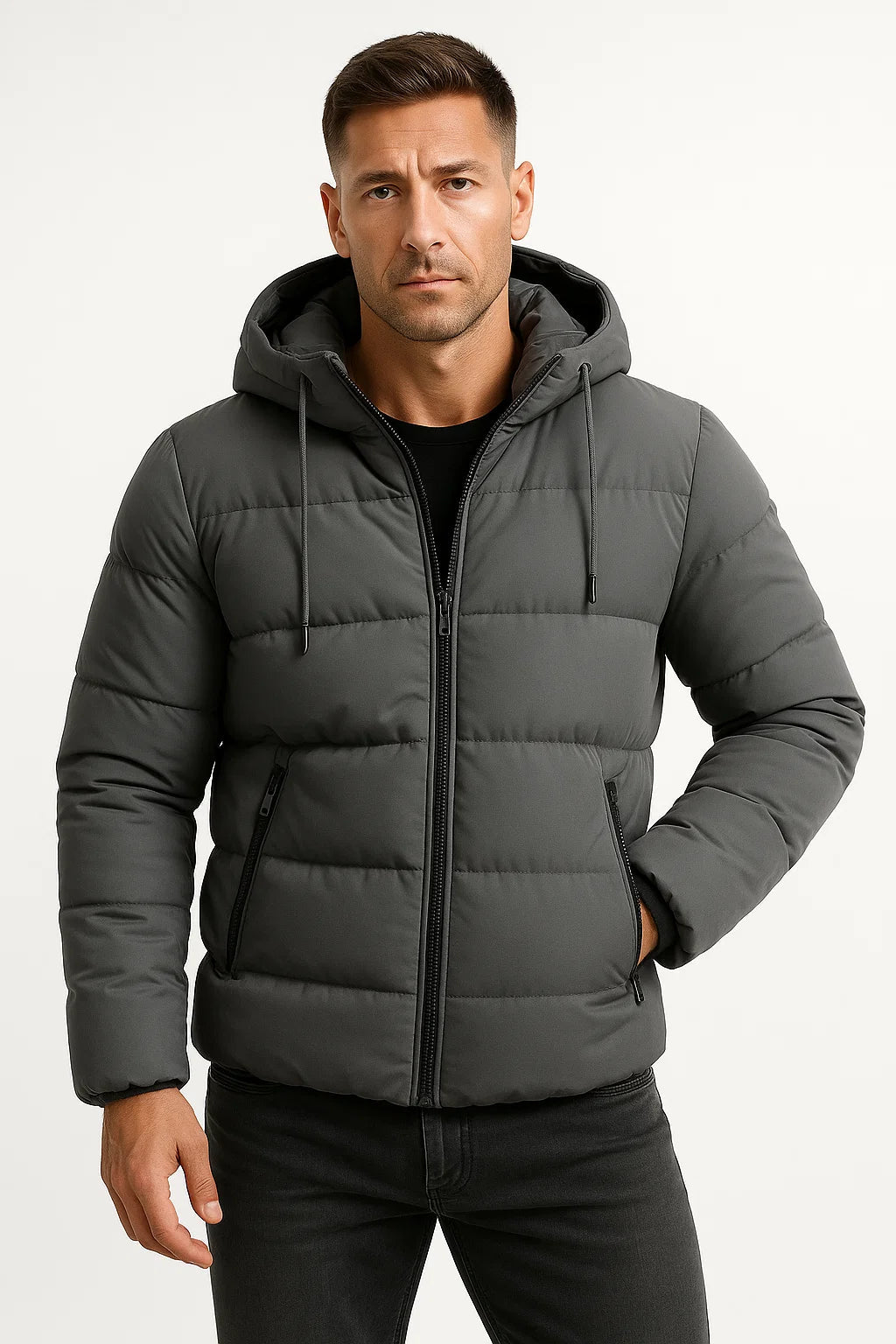 Men’s Puffer Jacket | Insulated Design with Hooded Style