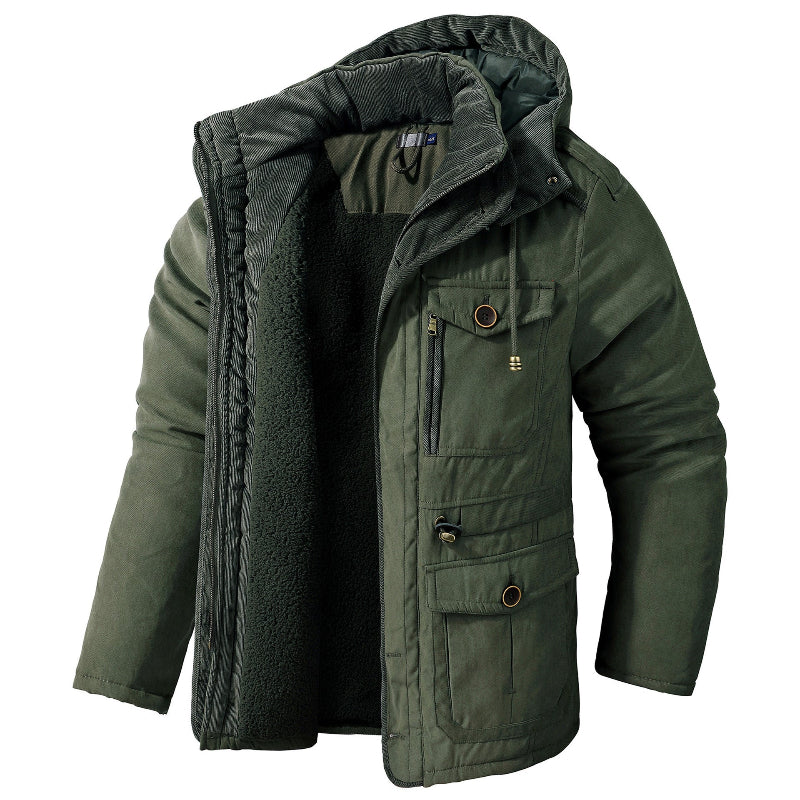 Men’s Hooded Jacket | Water-Resistant Design with Clean Silhouette