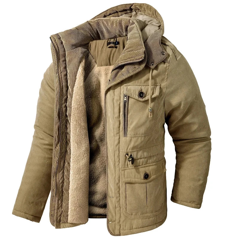 Men’s Hooded Jacket | Water-Resistant Design with Clean Silhouette