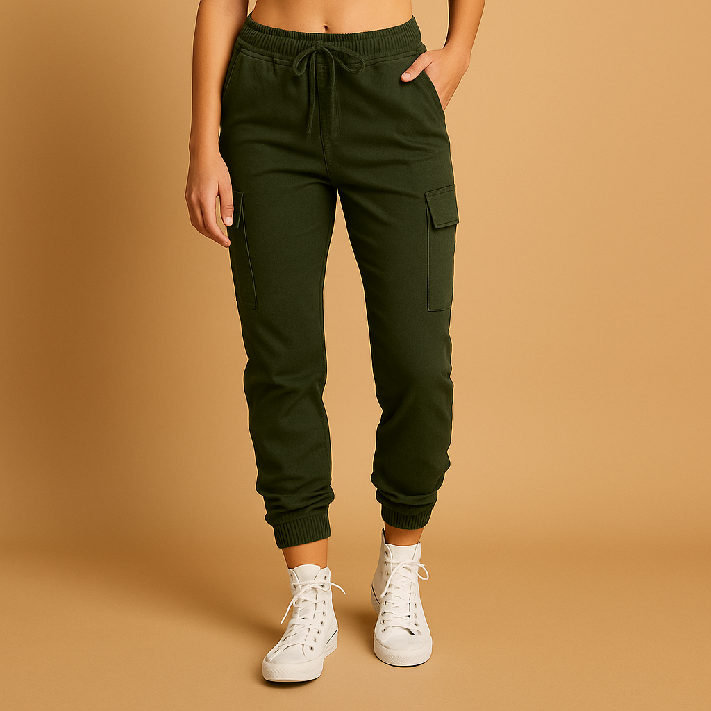 Women’s Cargo Trousers | High-Waisted Slim-Fit Design