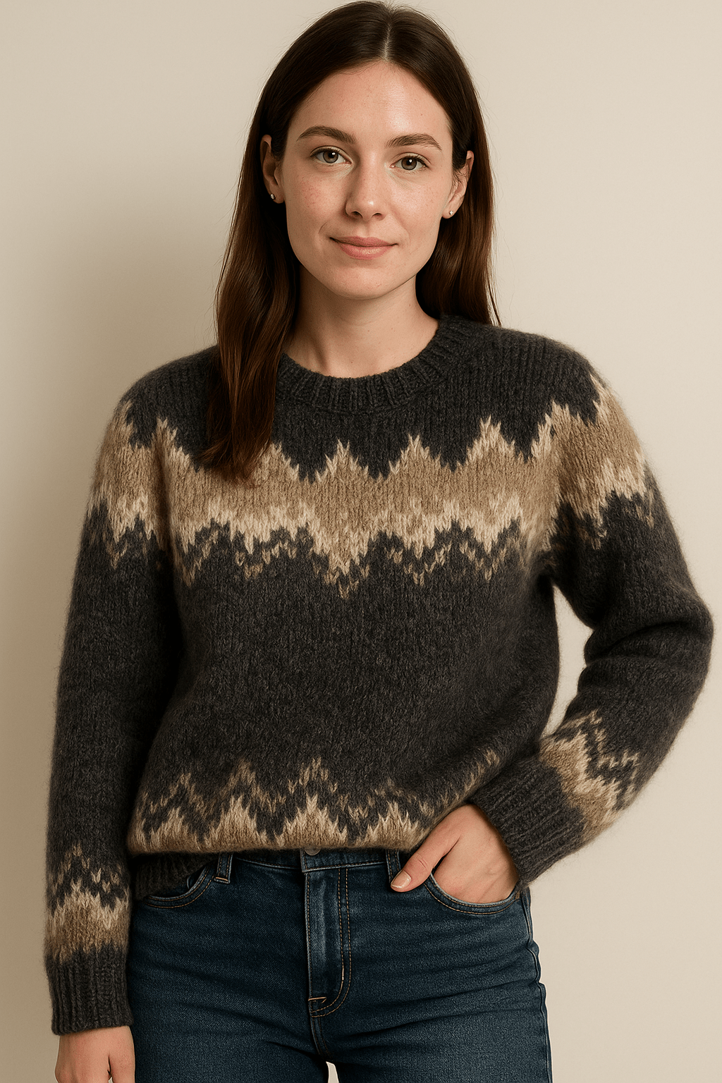 Women’s Round Neck Sweater | Elegant Knit with Timeless Style