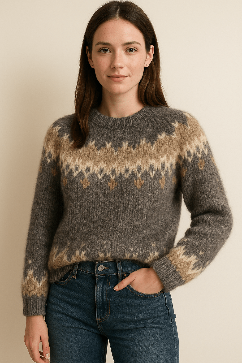 Women’s Round Neck Sweater | Elegant Knit with Timeless Style