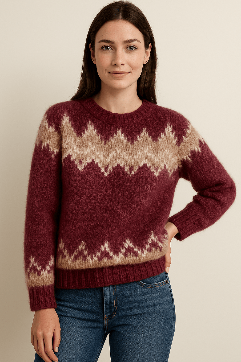 Women’s Round Neck Sweater | Elegant Knit with Timeless Style
