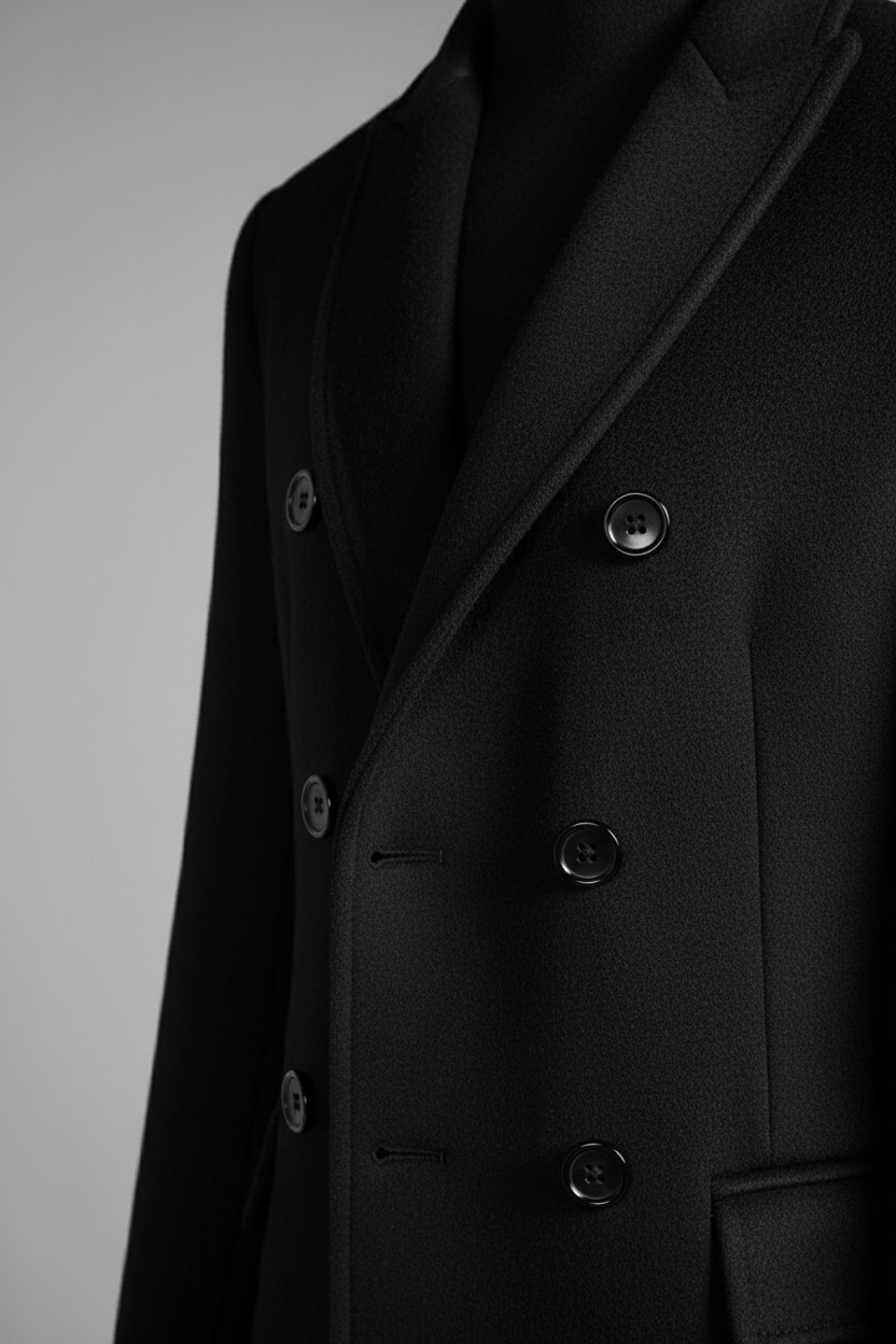 Men’s Double-Breasted Formal Coat | Classic Tailored Style