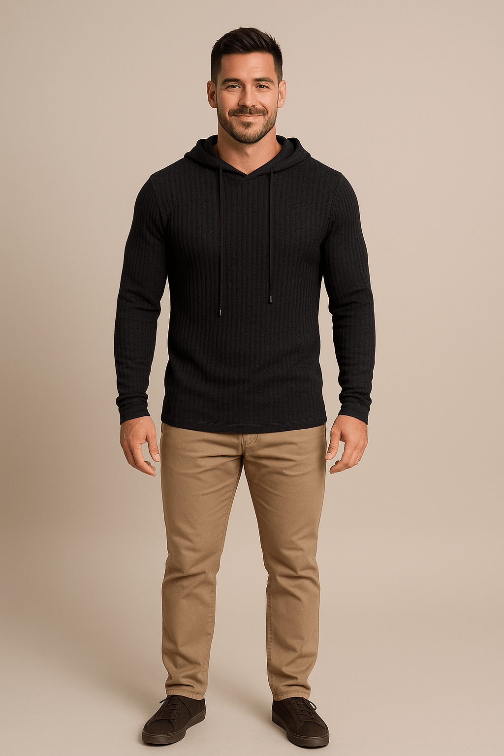 Men’s Pullover Hoodie | Slim Fit with Textured Design