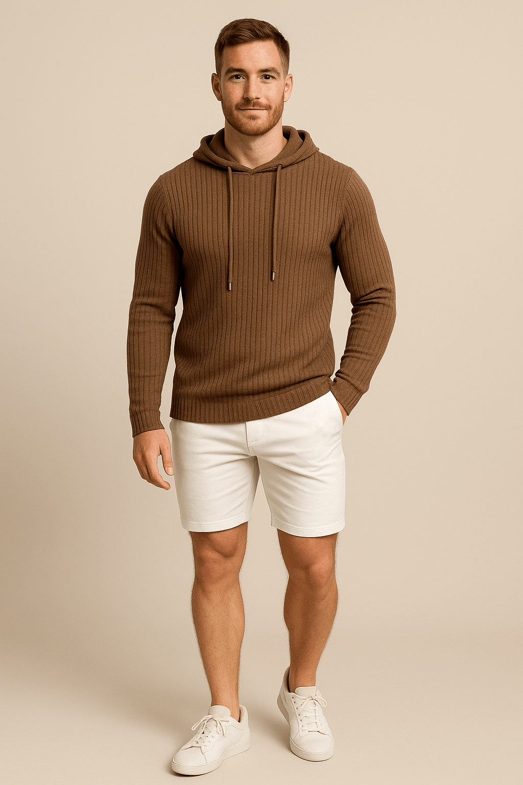 Men’s Pullover Hoodie | Slim Fit with Textured Design