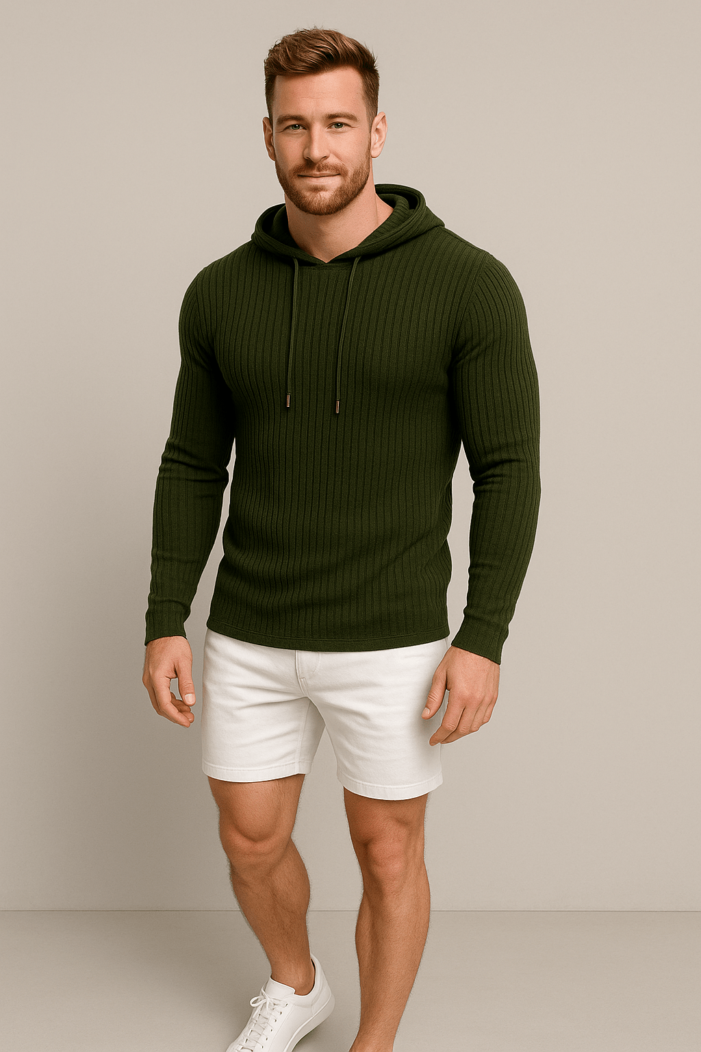 Men’s Pullover Hoodie | Slim Fit with Textured Design
