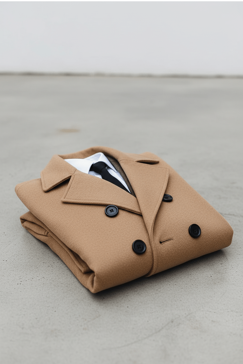 Men’s Trench Coat | Double-Breasted Design with Tailored Fit