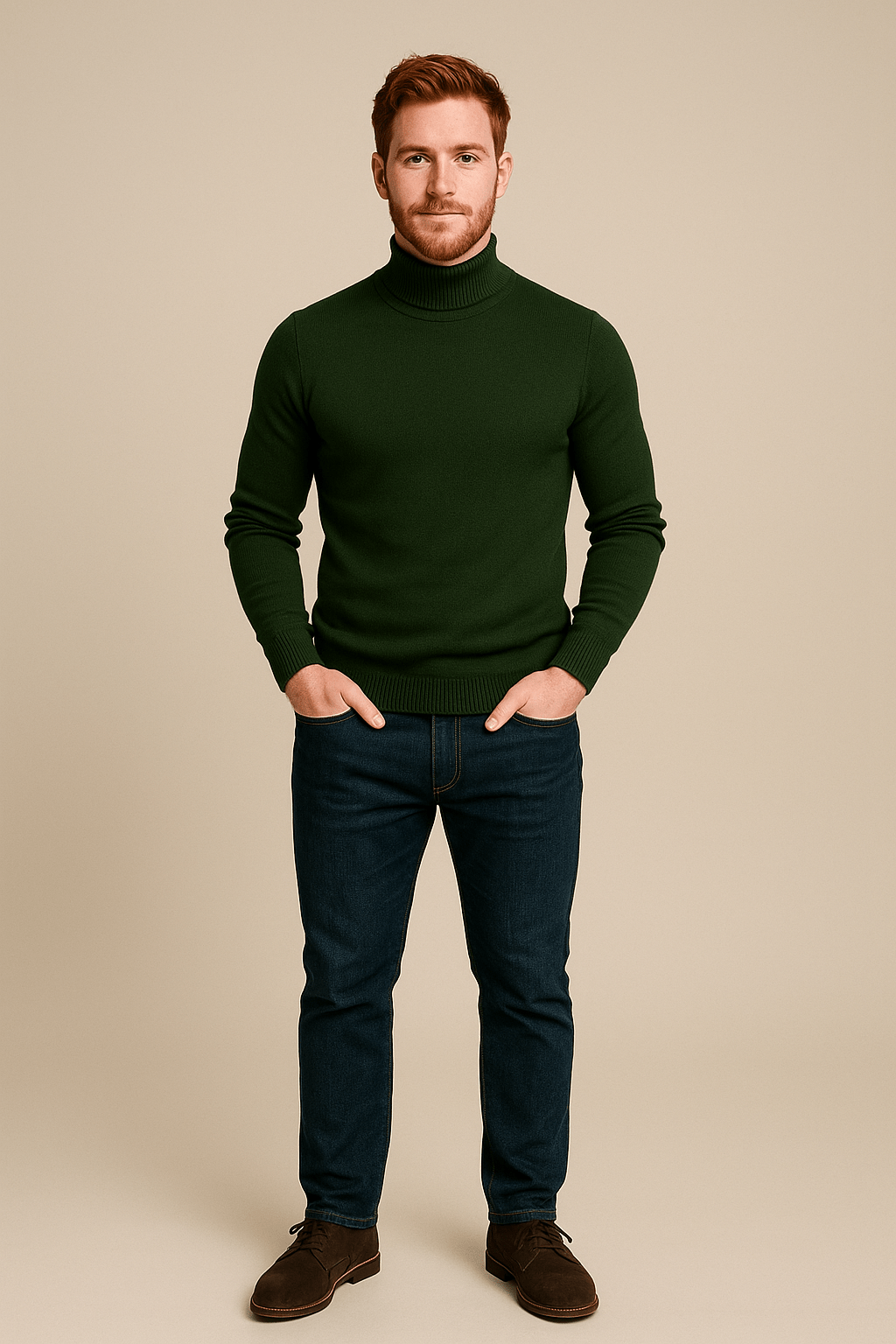 Men’s Turtleneck Sweater | Slim Fit with Classic Design