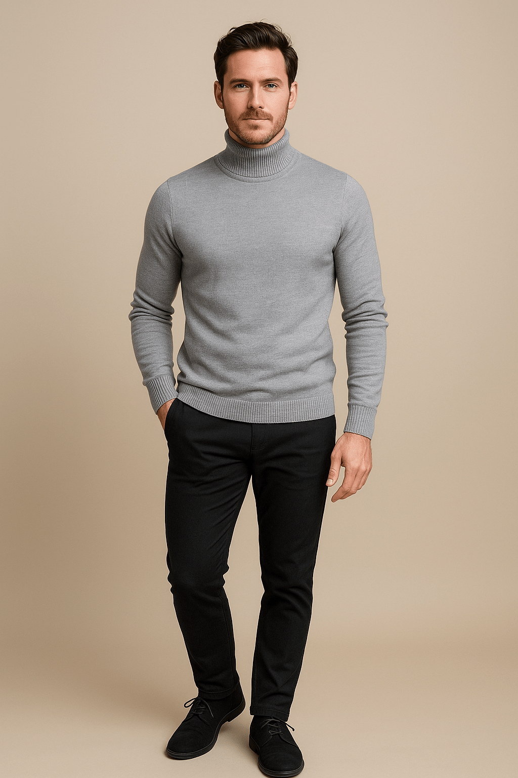 Men’s Turtleneck Sweater | Slim Fit with Classic Design