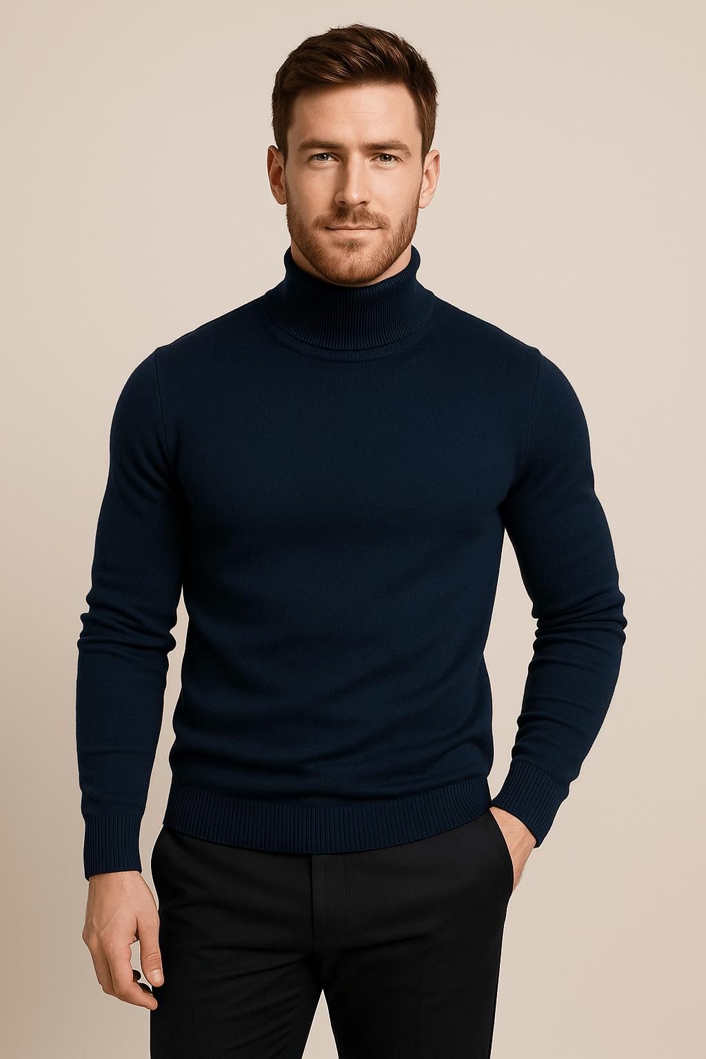 Men’s Turtleneck Sweater | Slim Fit with Classic Design