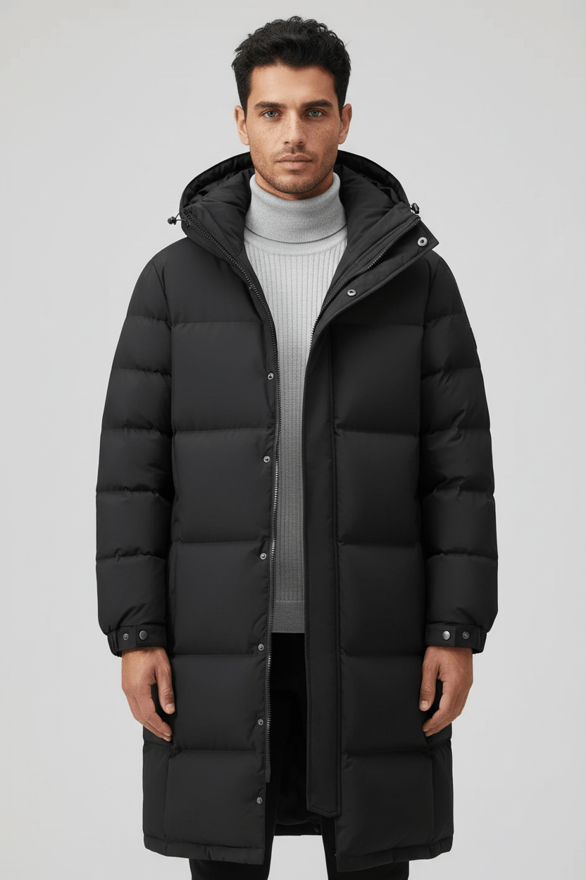 Men’s Hooded Trench Coat | Insulated Design for Winter Wear