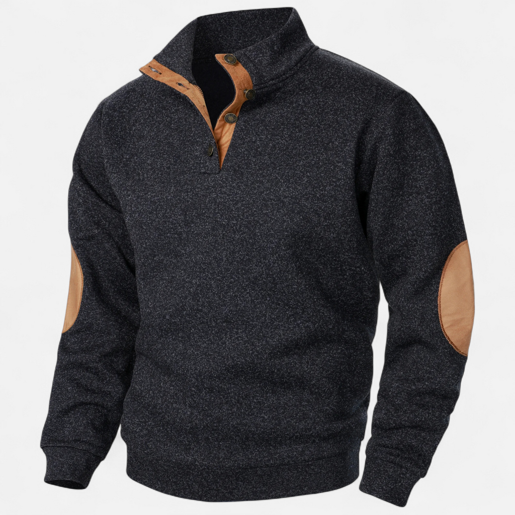 Men’s Stand Collar Knitted Sweater | Refined Warmth for Cooler Seasons