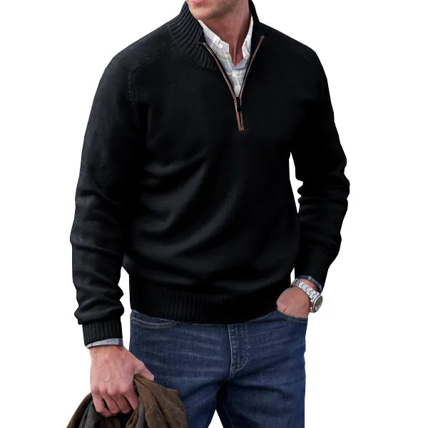 Men’s Half-Zip Knit Sweater | Modern Everyday Style