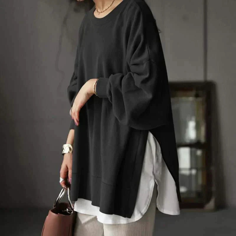 Women’s Oversized Sweater – Crew Neck Casual Knitwear