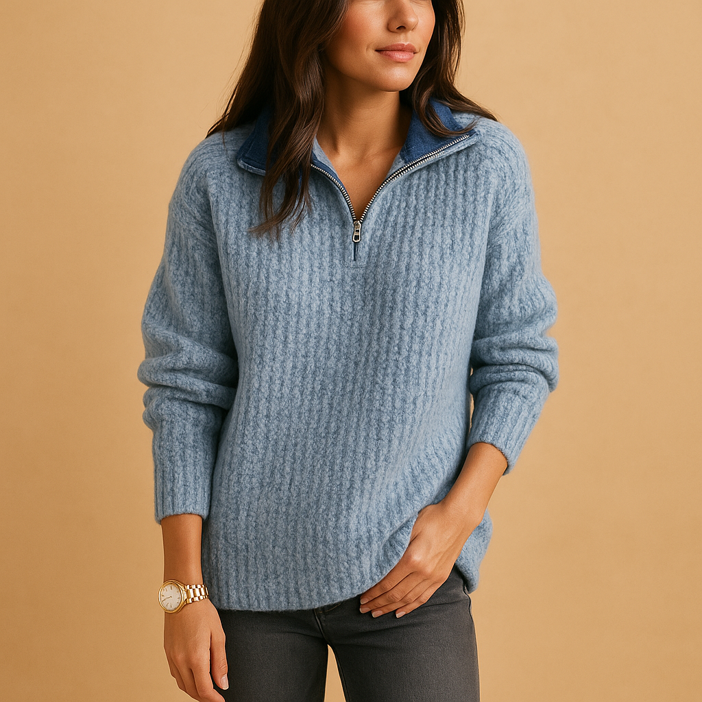 Women’s Half-Zip Sweater | Tailored Design with Modern Finish