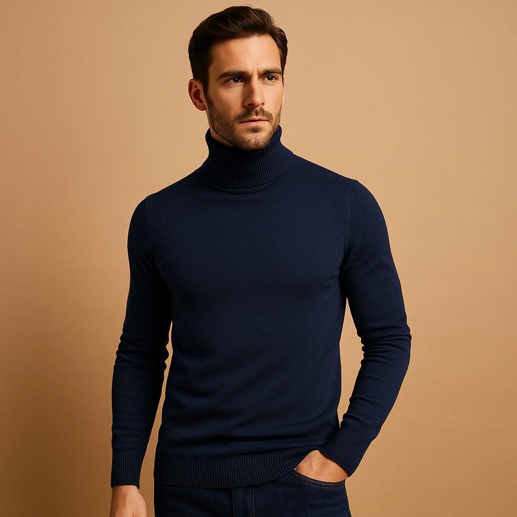 Men’s Roll Neck Sweater | Slim Fit with Refined Everyday Style