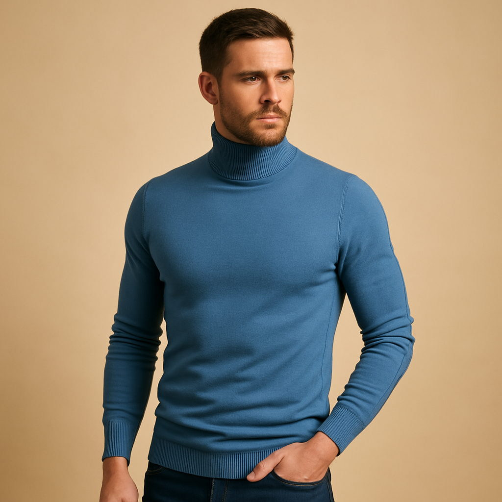 Men’s Roll Neck Sweater | Slim Fit with Refined Everyday Style
