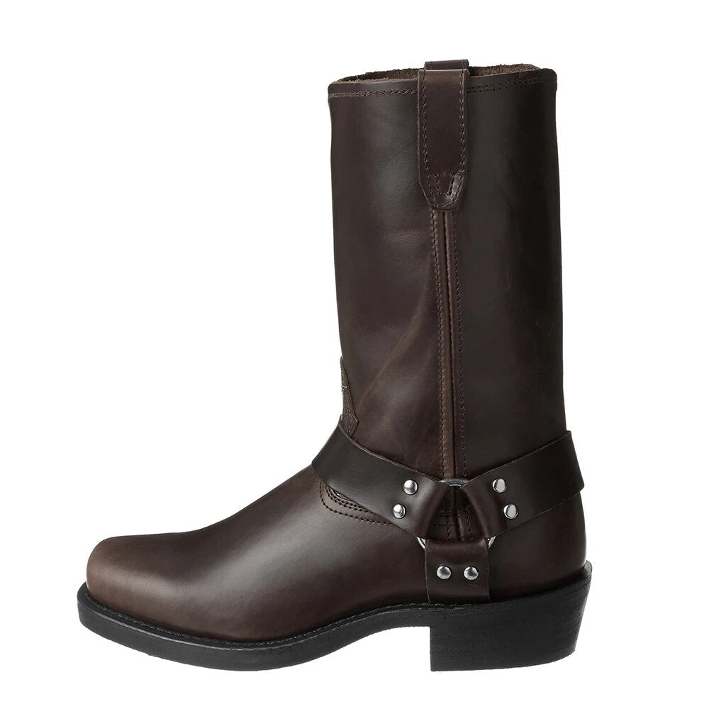 Men’s Buckle Strap Western Boots | Rugged Confidence with a Refined Edge