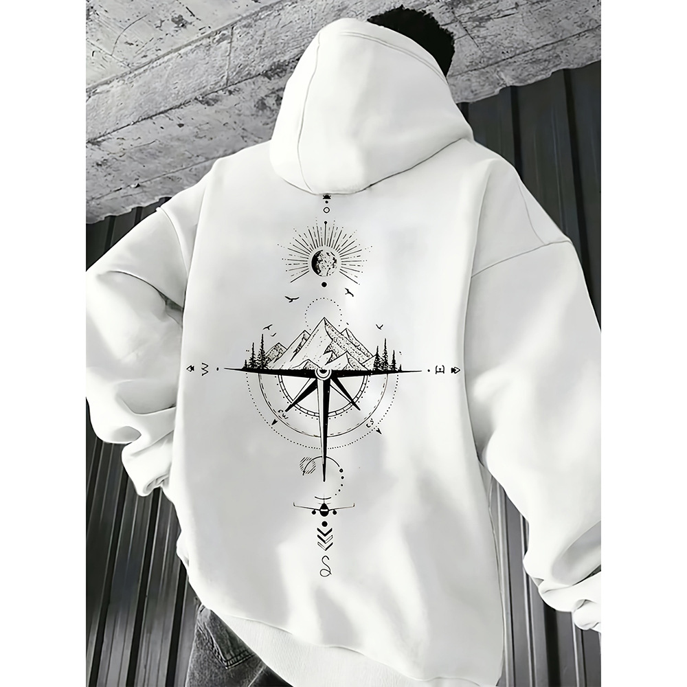 Men’s Hoodie | Regular Fit with Compass Graphic Design