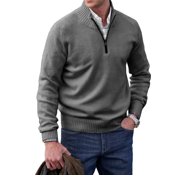 Men’s Half-Zip Knit Sweater | Modern Everyday Style