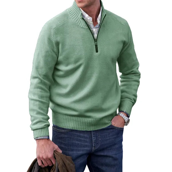 Men’s Half-Zip Knit Sweater | Modern Everyday Style
