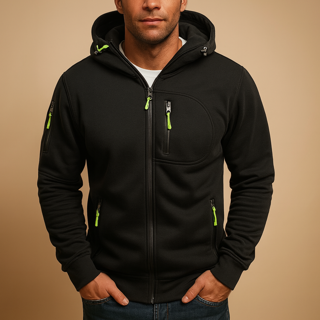 Men’s Zip Hoodie | Adjustable Hood with Everyday Design