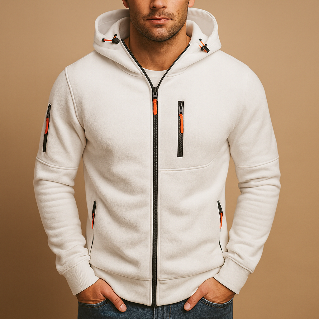 Men’s Zip Hoodie | Adjustable Hood with Everyday Design