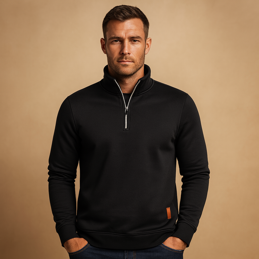 Men’s Zip Sweater | Clean Modern Design with Easy Layering