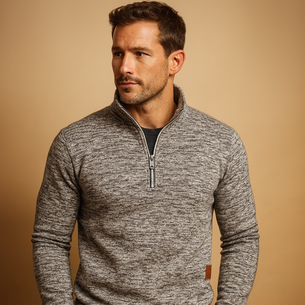 Men’s Zip Sweater | Clean Modern Design with Easy Layering