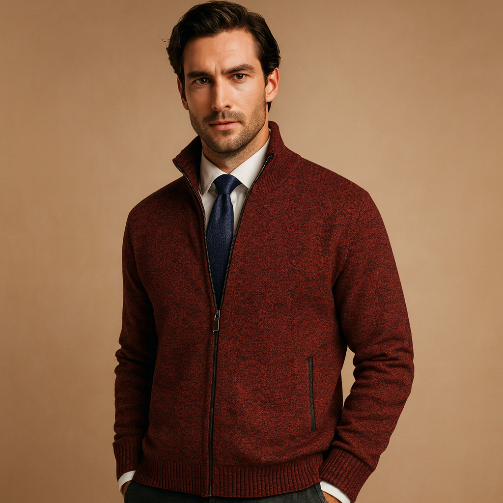 Men’s Zip Cardigan | Modern Fit with Clean Design