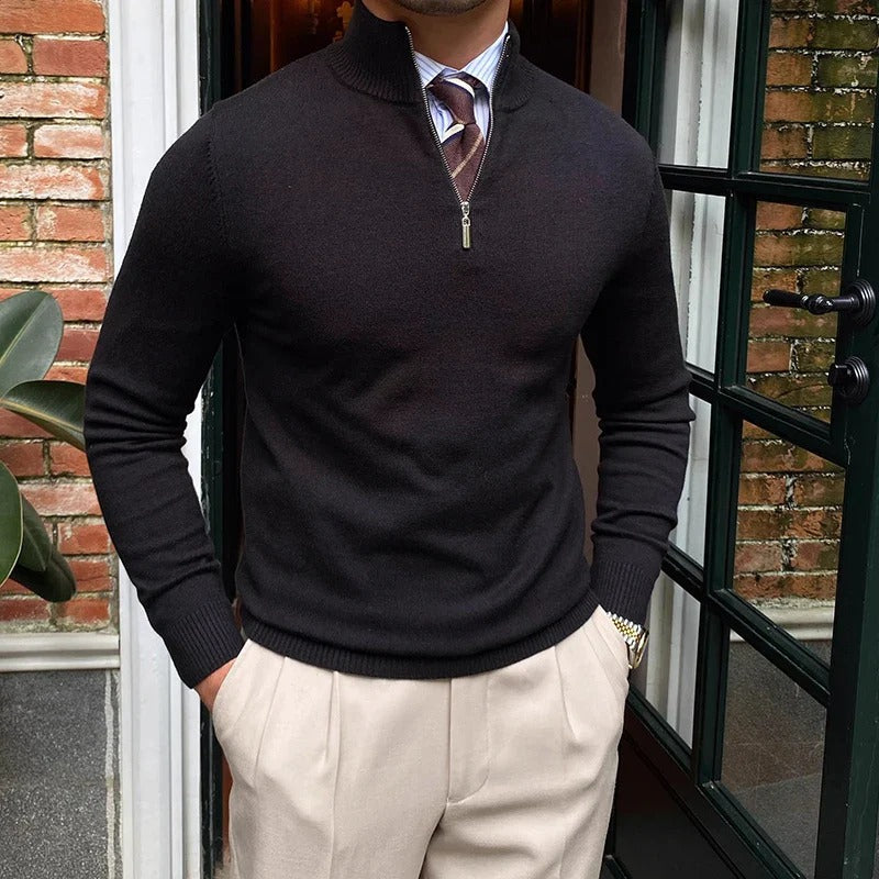 Men’s Quarter Zip Sweater – Modern Knit with Effortless Style