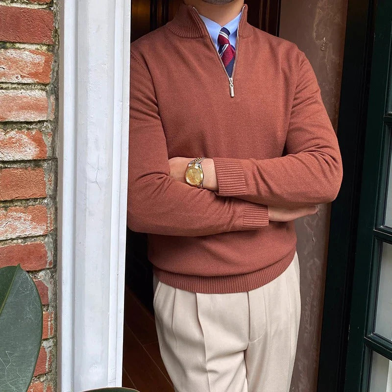 Men’s Quarter Zip Sweater – Modern Knit with Effortless Style