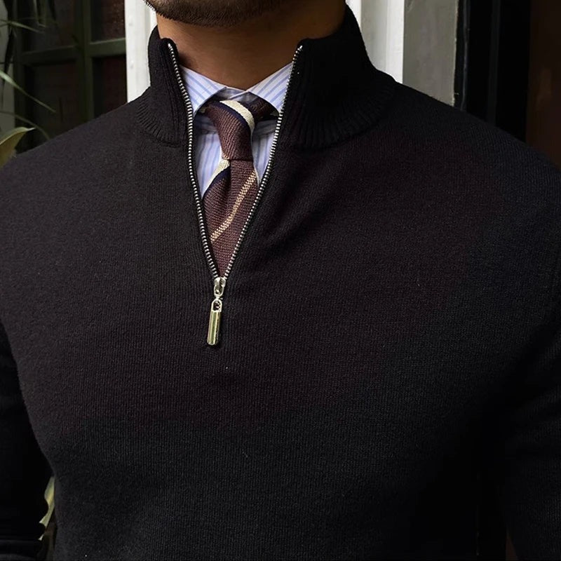 Men’s Quarter Zip Sweater – Modern Knit with Effortless Style