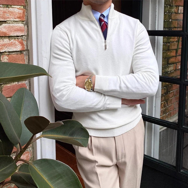 Men’s Quarter Zip Sweater – Modern Knit with Effortless Style